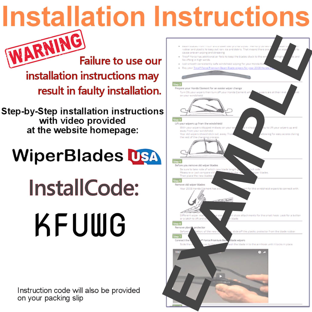 2018 Honda CR-V Wiper Blades w/1yr Wear Warranty (Set of 3) w/Rear Wipers