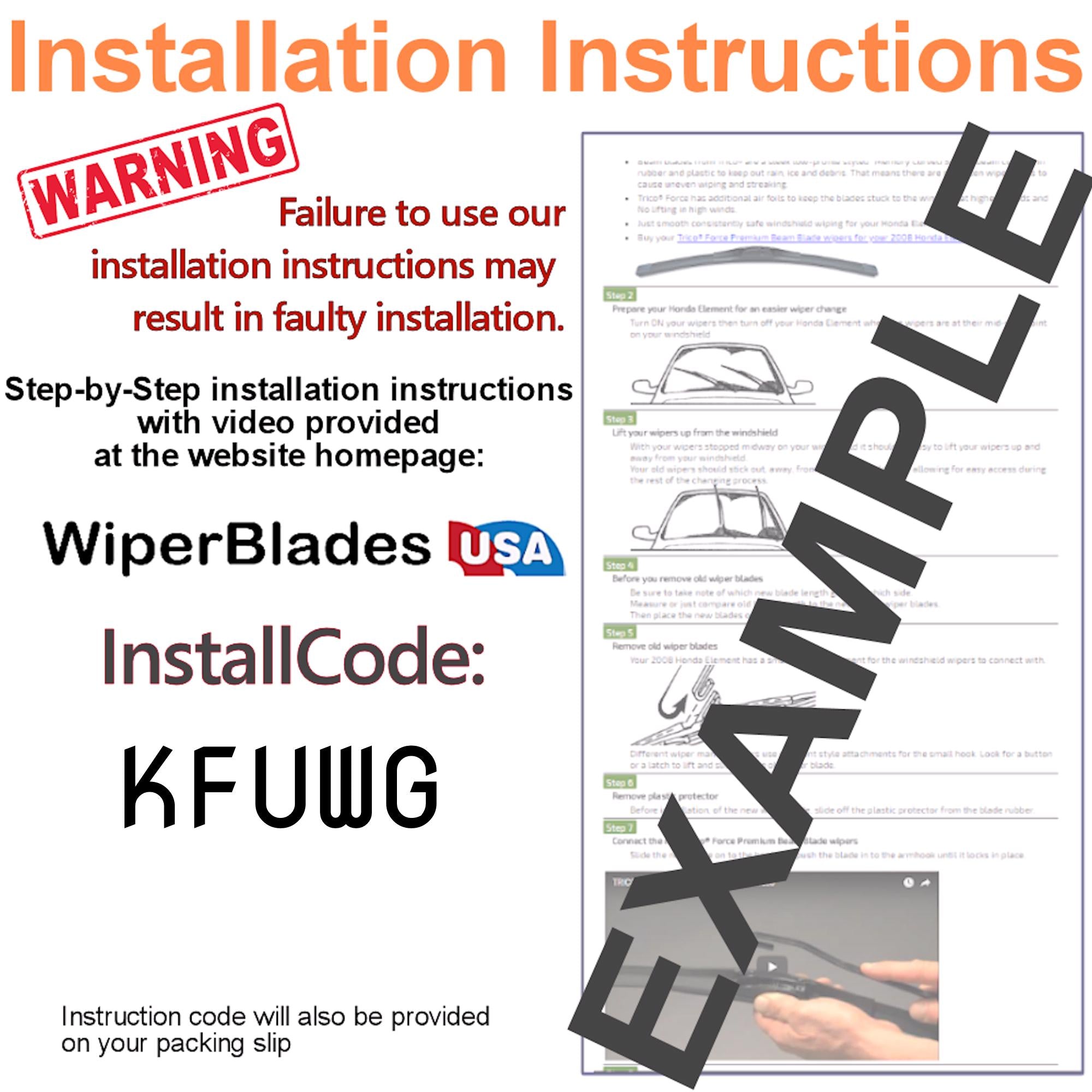 2018 Honda CR-V Wiper Blades w/1yr Wear Warranty (Set of 3) w/Rear Wipers