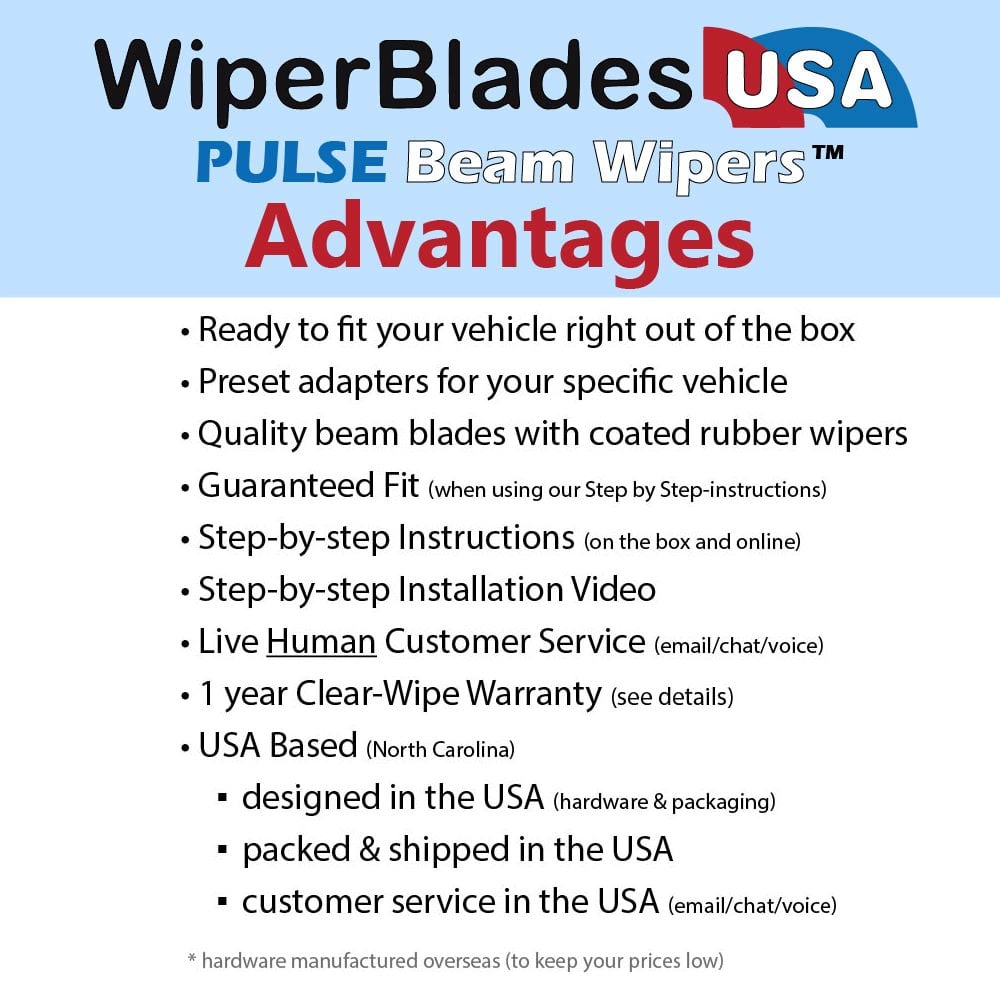 2018 Honda CR-V Wiper Blades w/1yr Wear Warranty (Set of 3) w/Rear Wipers